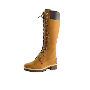 Timberland Tall 14” Waterproof Boots Lace-Up Nubuck Leather NWOT